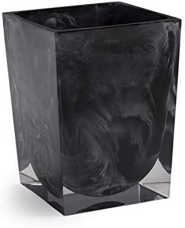 bologna black waste basket, garbage container bin for bathrooms, trash can, decorative waste baskets