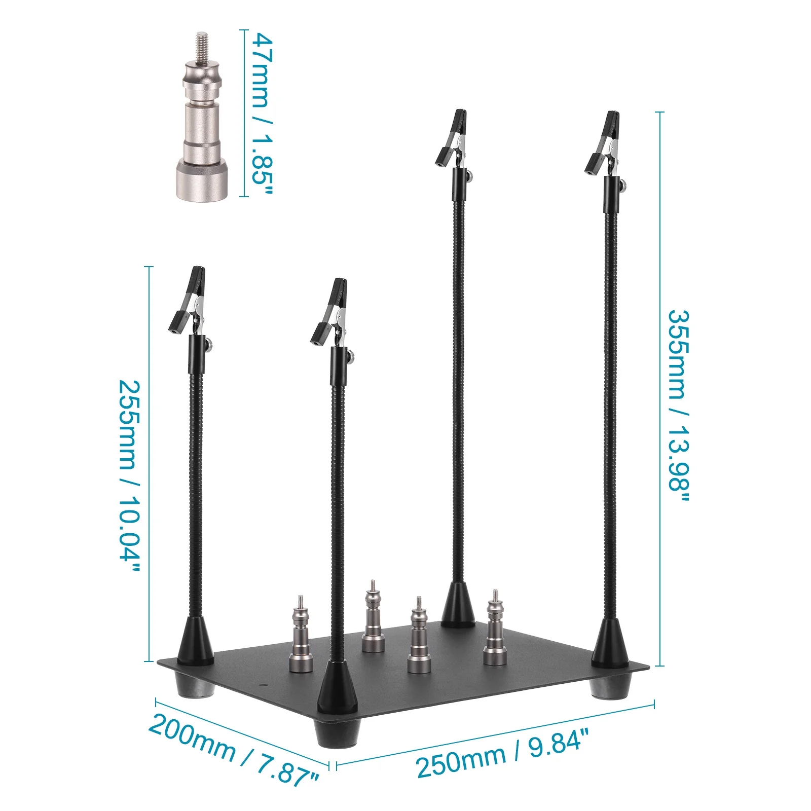 Helping Hands Soldering, Third Hand Soldering Tool PCB Holder Four Arms Helping Hand for Electronics PCB Crafts Repair