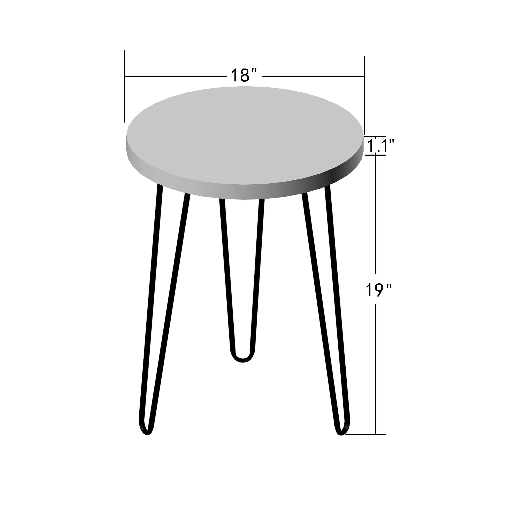 Greenage Reclaimed Wood End Table, 18