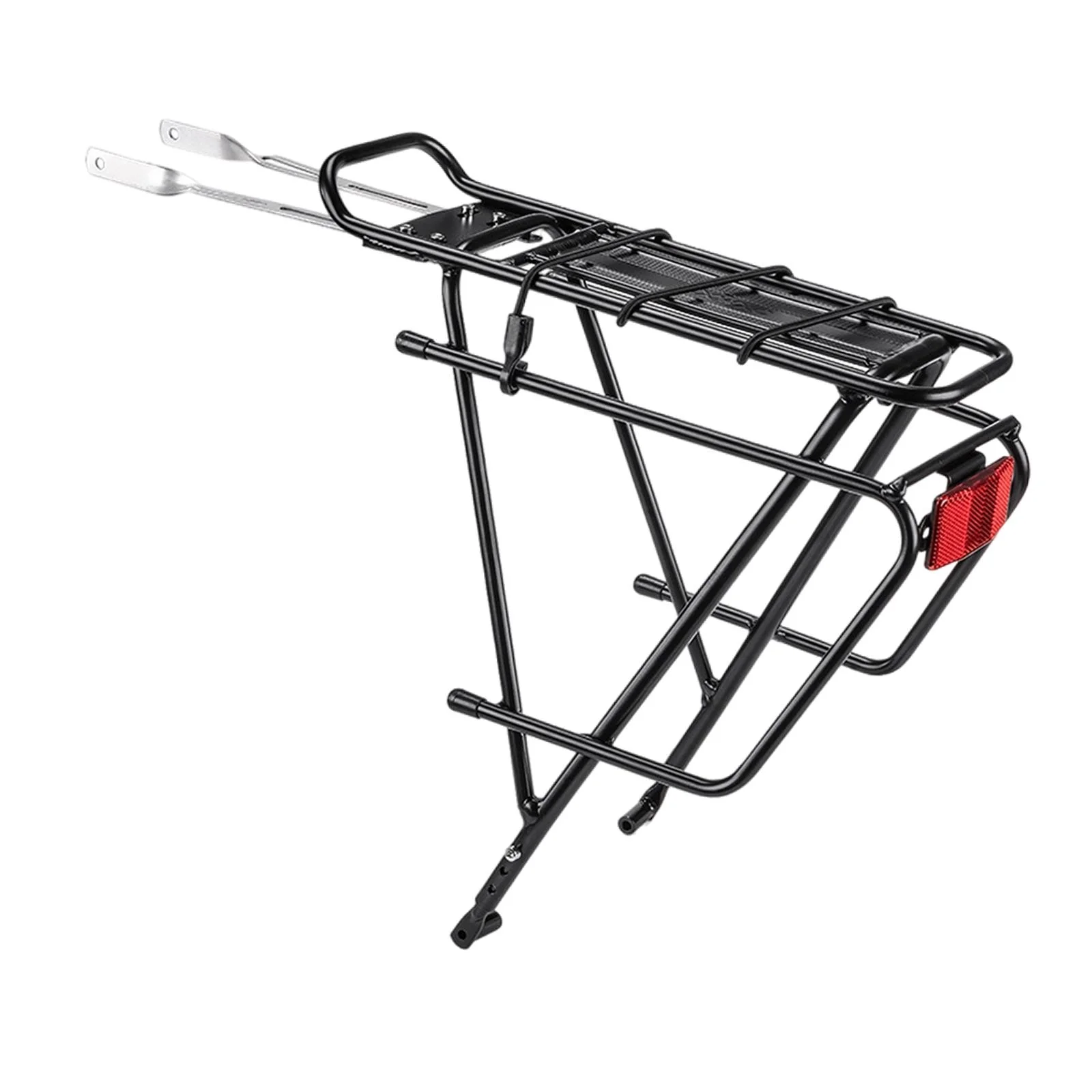 Bike Cargo Rack Rear Rack Riding Equipment for Mountain Bike Black Durable with Reflector with Rope Rack Luggage Rack