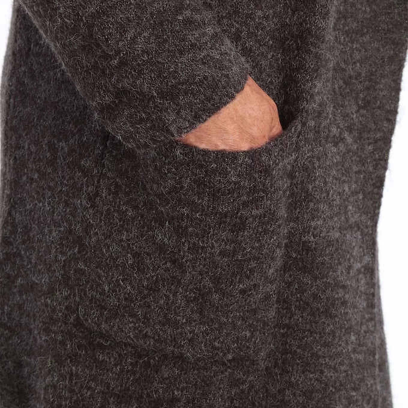 Joseph A Women's Open Front Pockets Drape Collar Soft Sweater Coat Color: Gray, Size: M/Large