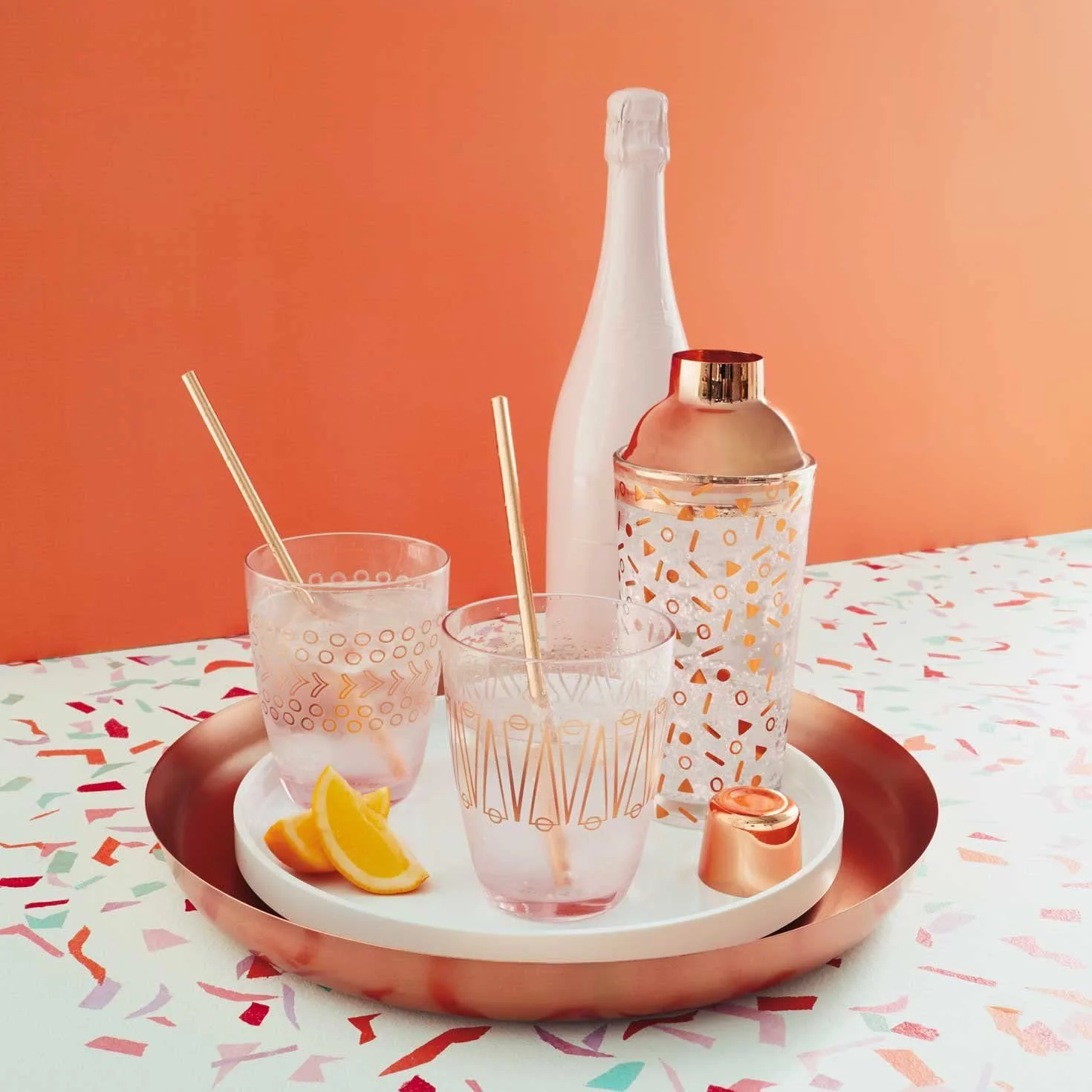 Plum and Punch Pink Stemless Wine Glass Set of 2, 10.5 oz. Pink, Wine