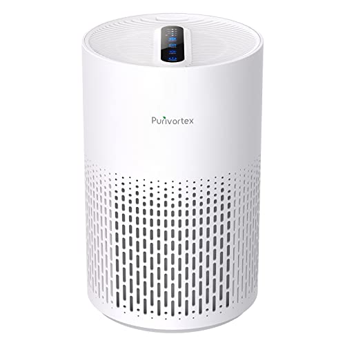 Air Purifiers for Bedroom, H13 True HEPA Filter for A11ergies, Pollen, Smoke, Dusts, Pets Dander, Odor, Hair, Ozone Free, 20db Quiet for Home, Room, Kitchen, SGS Certificaion - AC400 Black