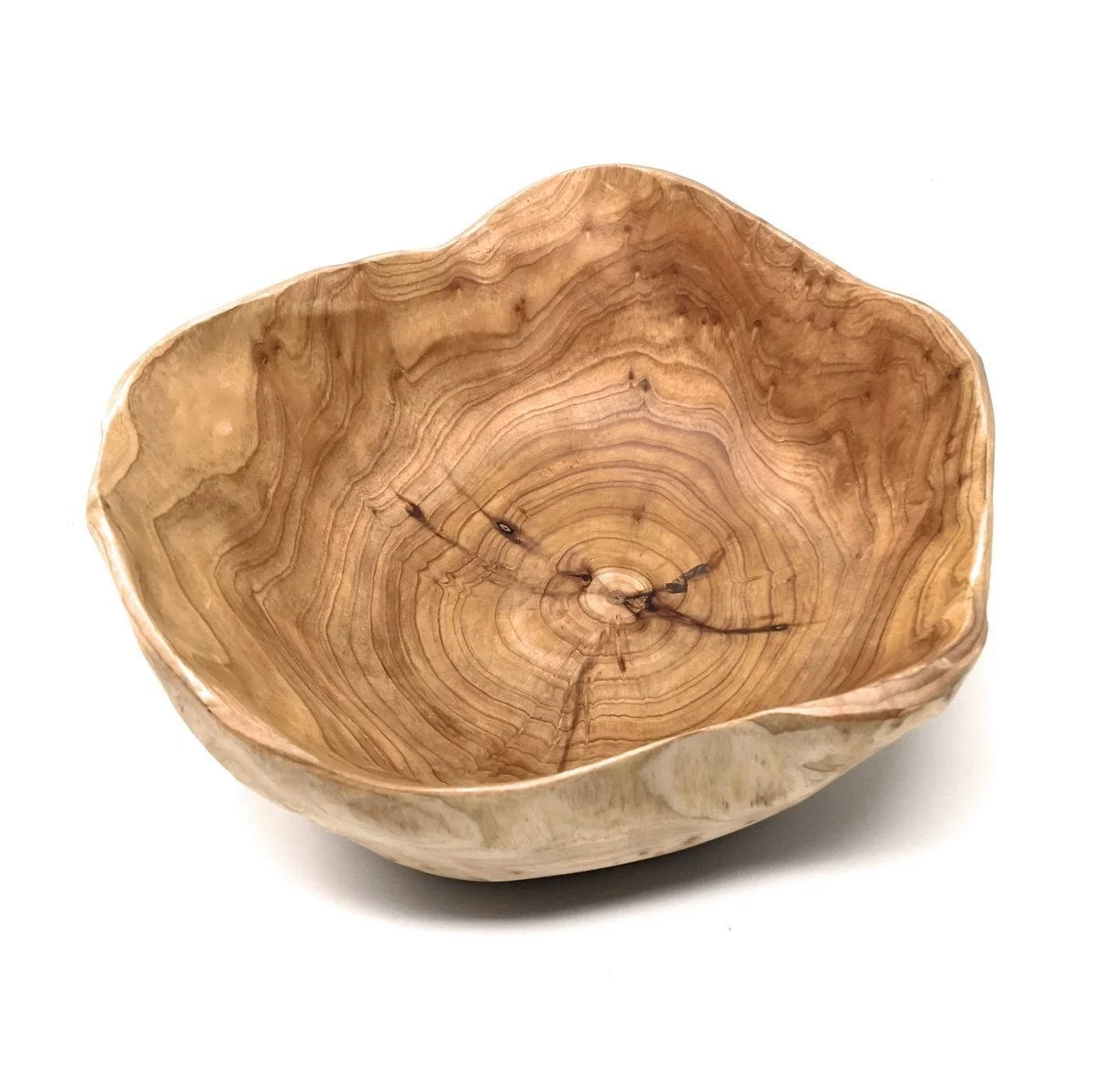 THY COLLECTIBLES Wooden Bowl Handmade Storage Natural Root Wood Crafts Bowl Fruit Salad Serving Bowls (Medium 10