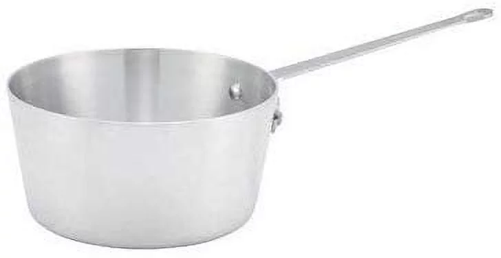 Winco ASP-5, 5-Quart 9-3/4" x 5-1/4" Aluminum Sauce Pan with Handle, Commercial Grade Stewpan, Saucepan with Metal Handle
