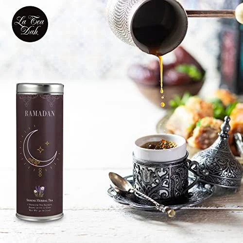 Ramadan Gift Basket by La Tea Dah | Gourmet Tea Gift Set with Three Tins of Tea | Beautifully Packaged Fine Tea Assortment | Islamic Eid/Ramadan Gifts