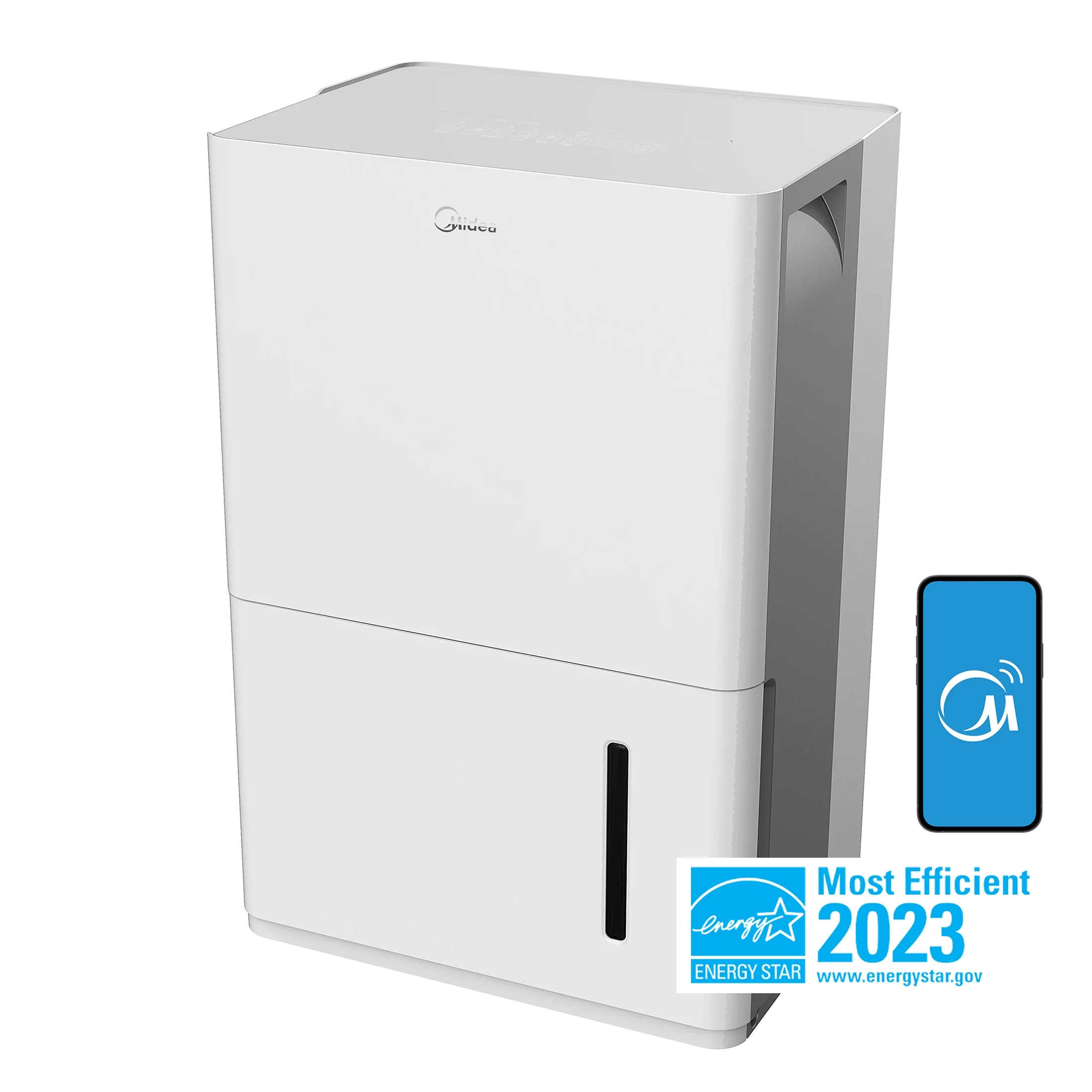 Restored Midea 35-Pint Energy Star Smart Dehumidifier for Very Damp Rooms, White, MAD35S1WWT (Refurbished)
