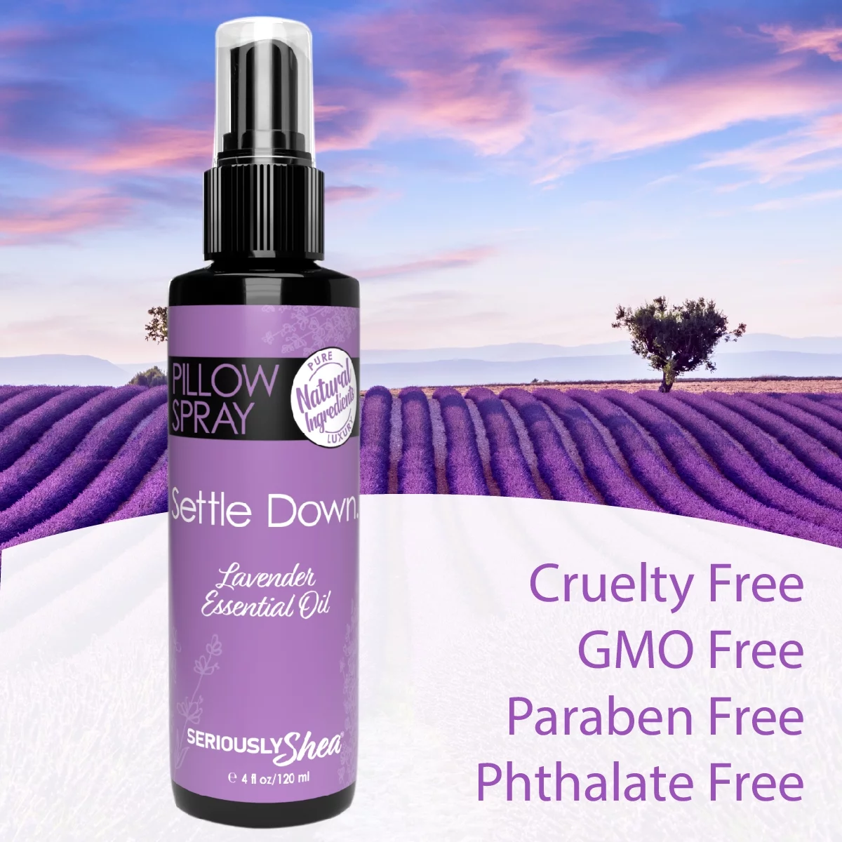 Settle Down Deep Sleep Pillow Spray | Natural Room Spray made with Lavender Essential Oil