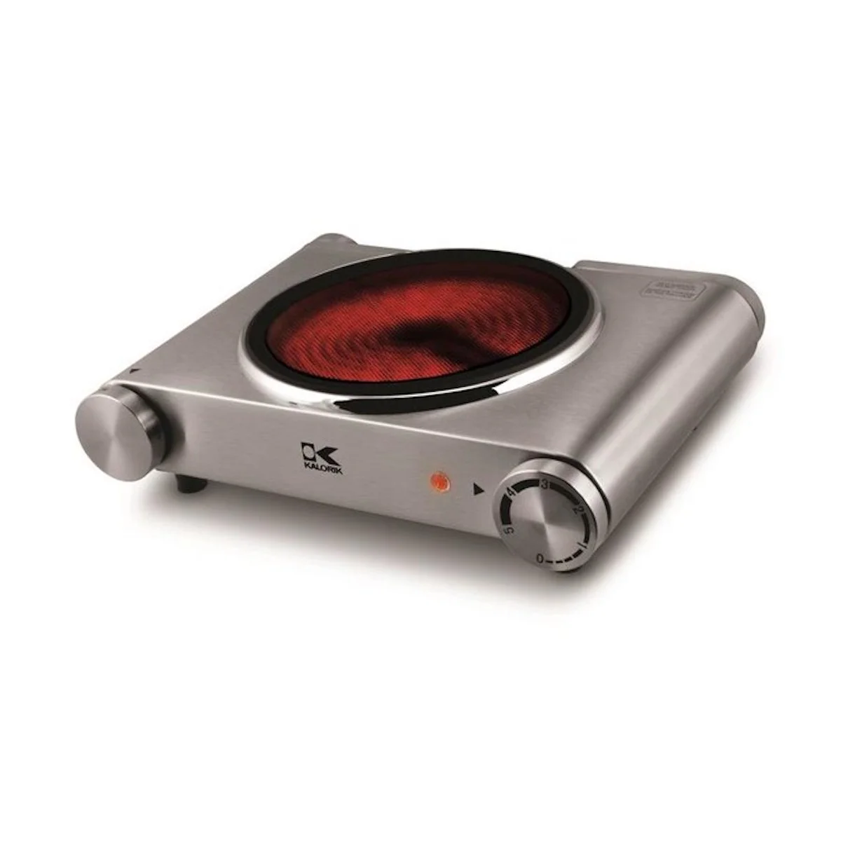 Kalorik Infrared Single Ceramic Cooking Plate, Stainless Steel Refurbished