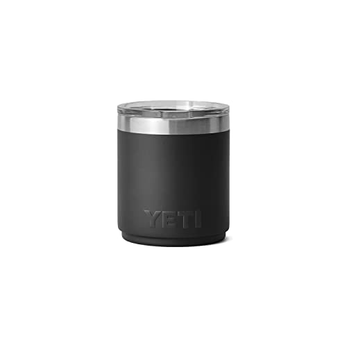 YETI Rambler Lowball, Vacuum Insulated Stainless Steel Stackable Lowball with MagSlider Lid, Stainless Steel, 10 oz (296 ml)