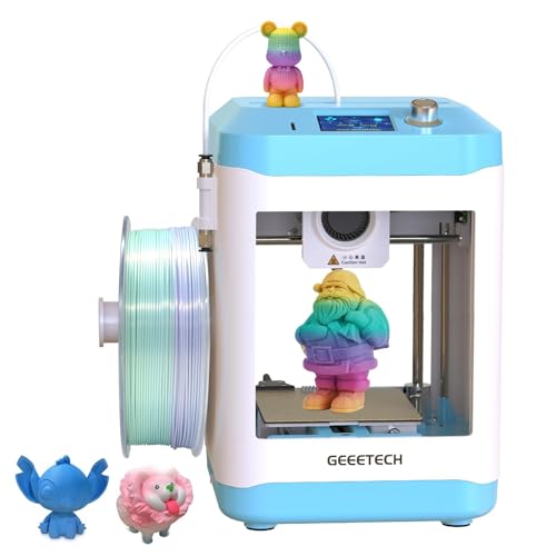 3D Printer for Kids and Beginners,Geeetech Mini 3D Printers with Auto Leveling,High Speed and Fully Open Source,Fully Assembled Direct Drive Extruder,for Home and School,Print Area 3.94×4.33×3.94 in