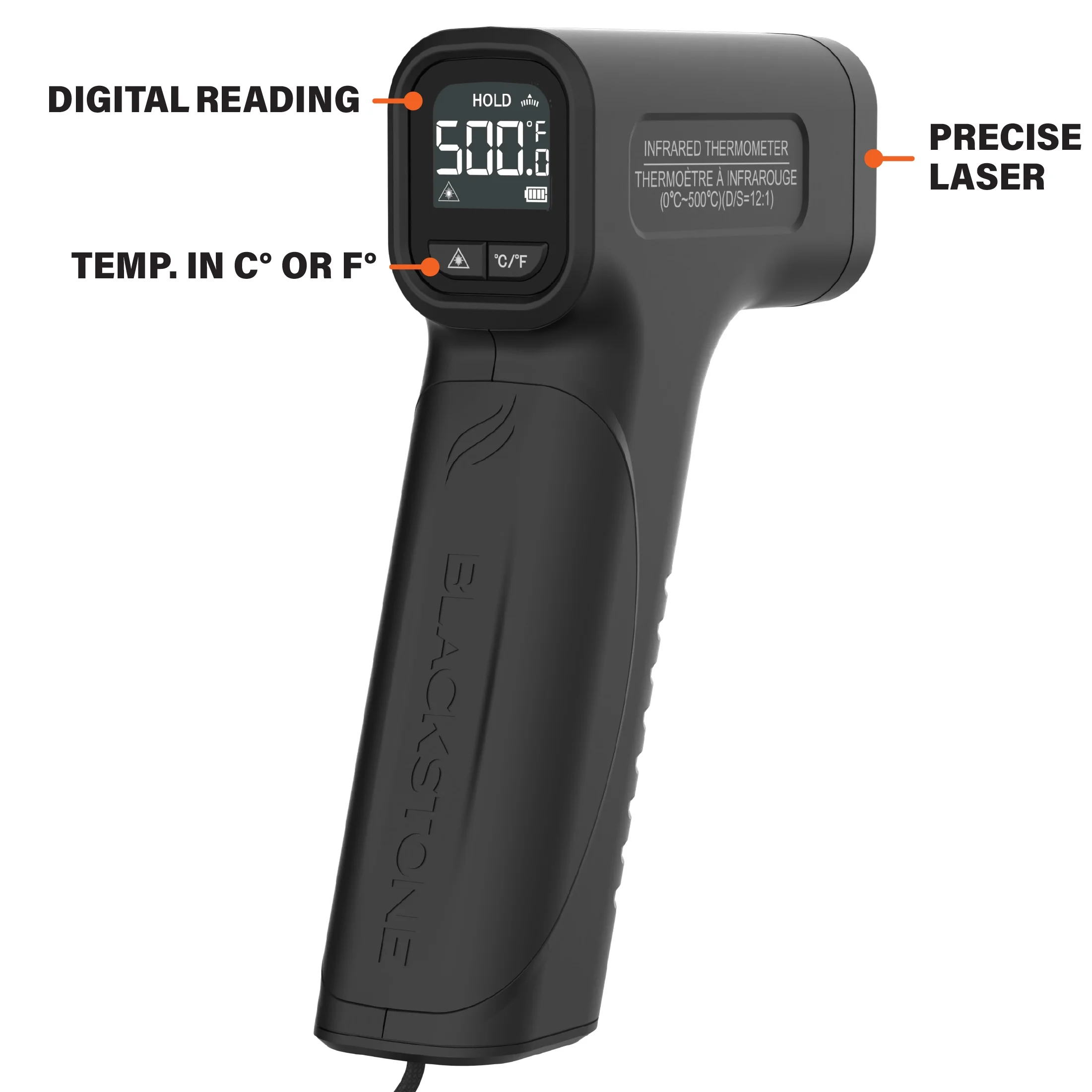 Blackstone Infrared No Touch Laser Temperature Gun with LCD Display