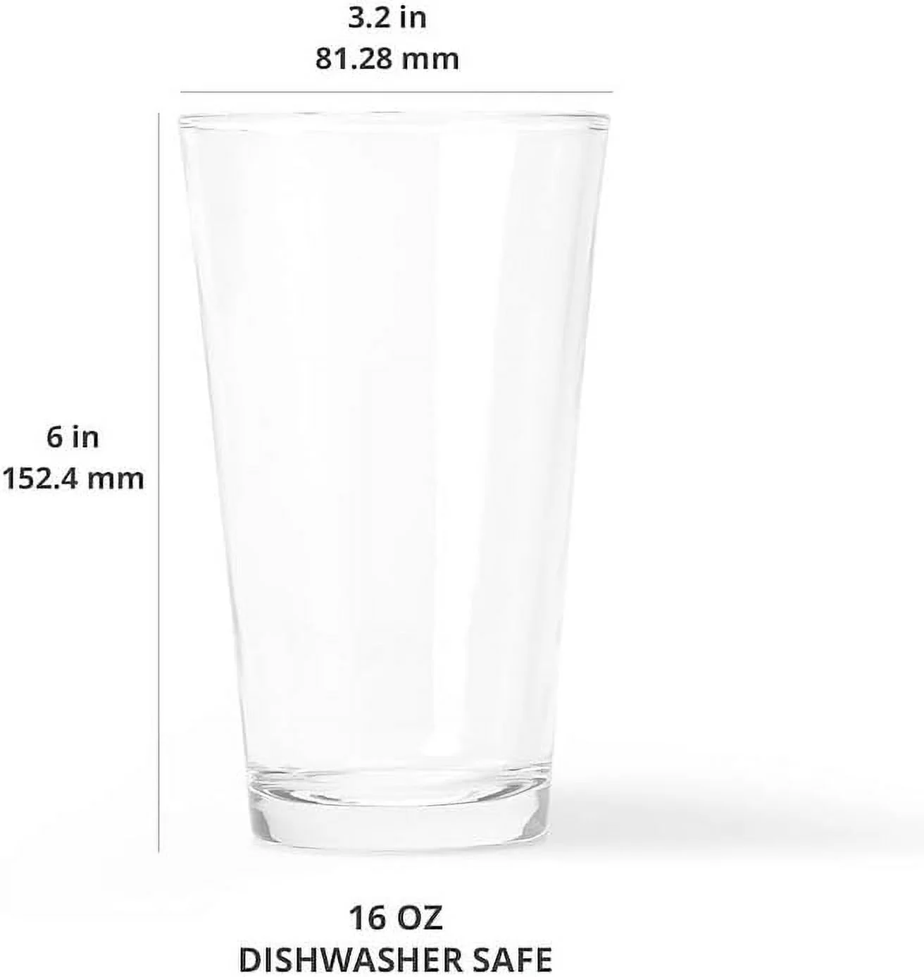 Gecko Drummer Pin Glass, 16 Oz. Drinking Glass