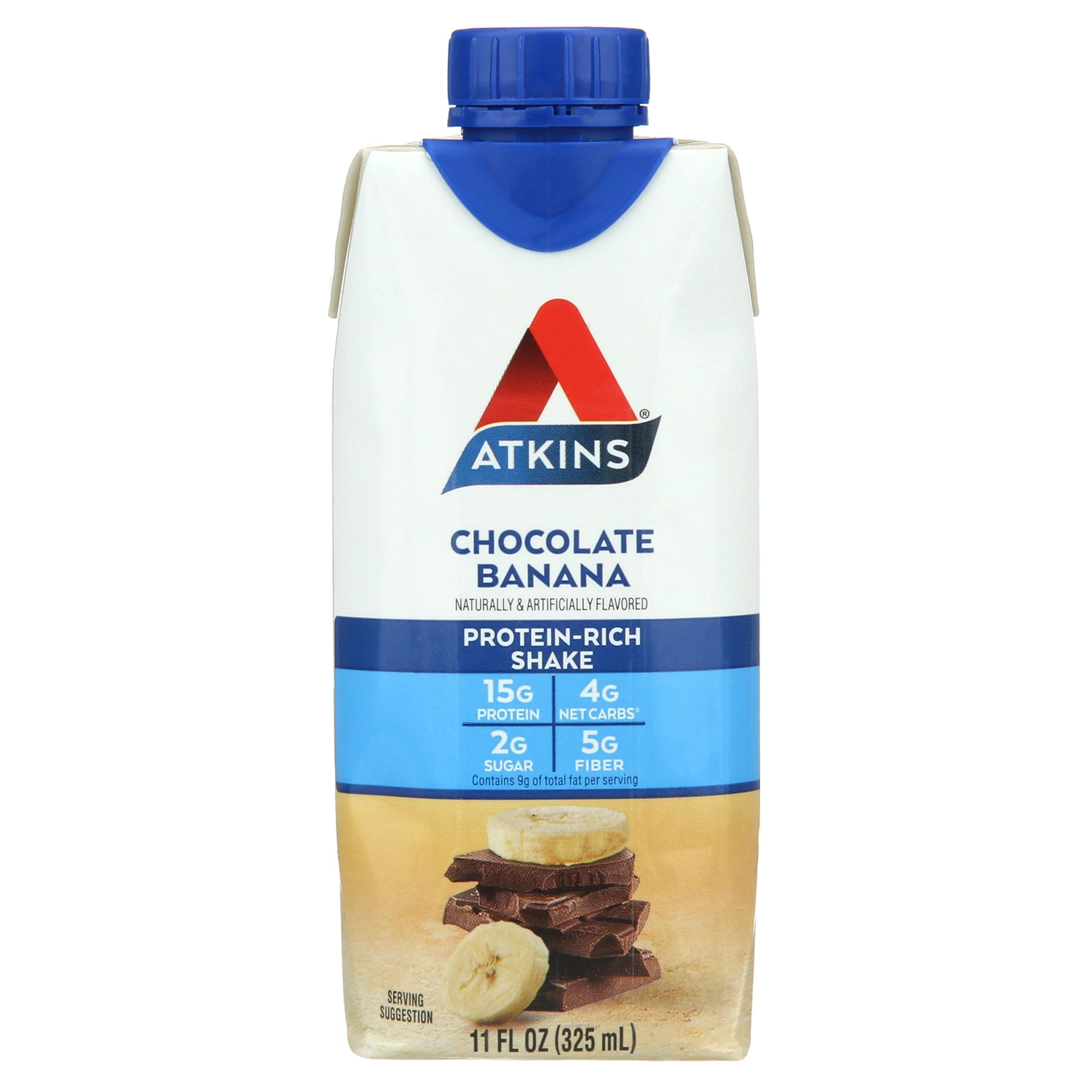 Atkins Gluten Free Protein-Rich Shake, Milk Chocolate Delight, Keto Friendly, 3/4ct Packs (Ready to Drink)