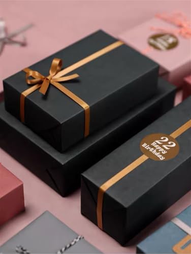 Vanhench Black Wrapping Paper, 17.5