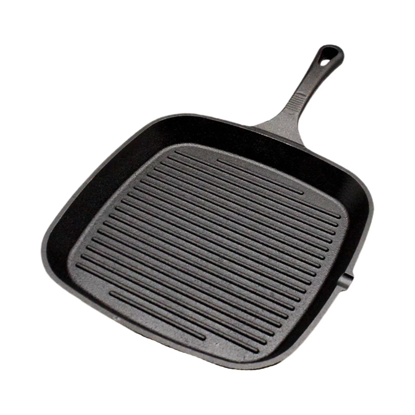 Square Grill Pan Supplies Skillet Tool Large Cast Iron Frying Pan Steak Pan Griddle Pan with Handle for Kitchen, Outdoor with Accessories