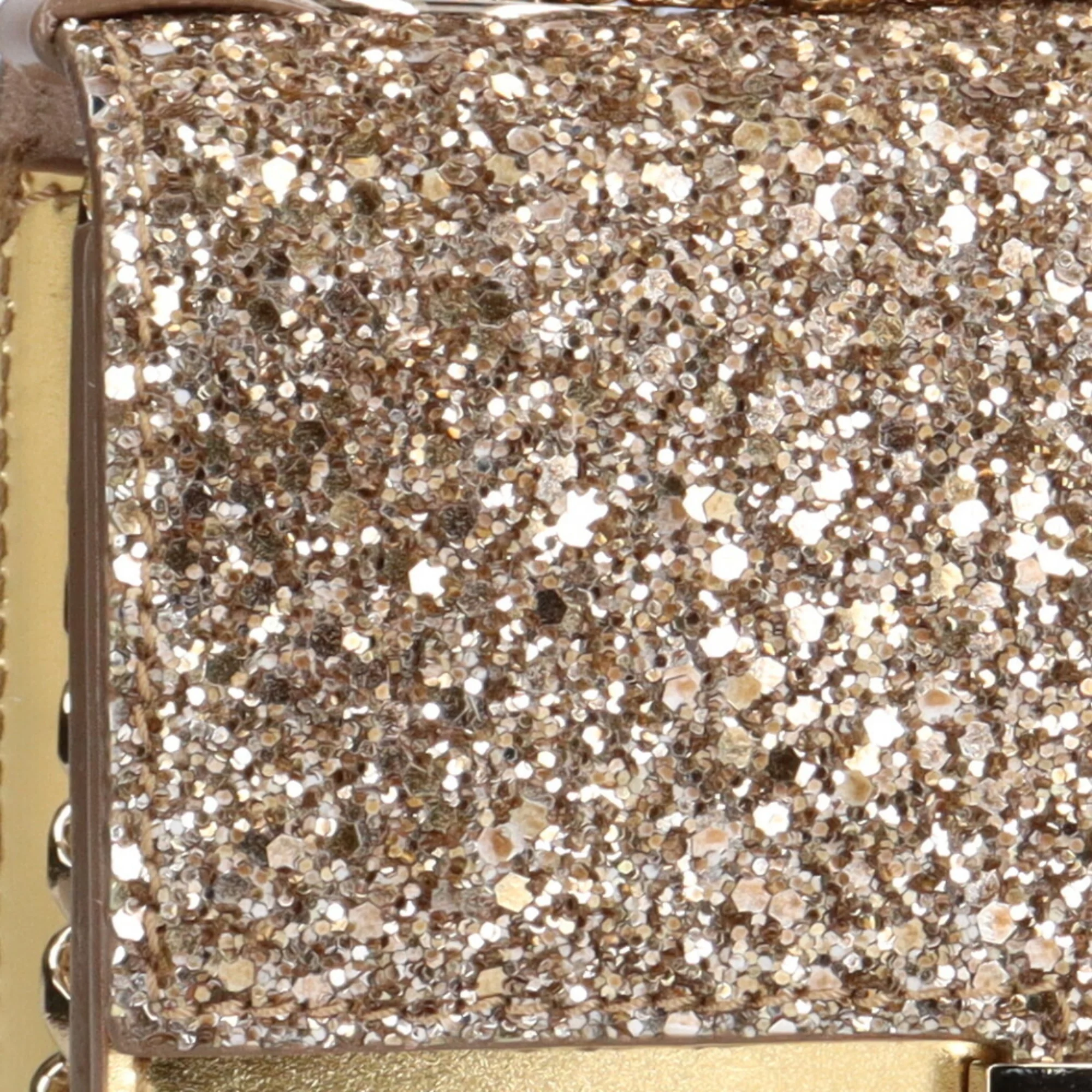 Pre-Owned Jimmy Choo JIMMY CHOO soft level shoulder bag leather gold ladies (Fair)