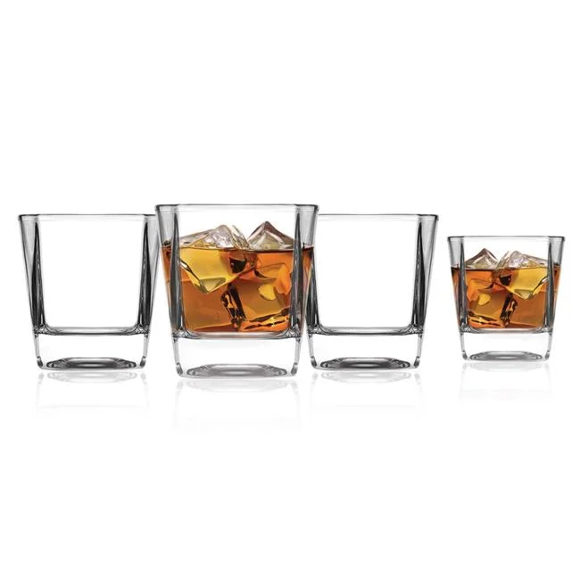 Godinger 29096 Carnegie Double Old Fashion Glass - Set of 4