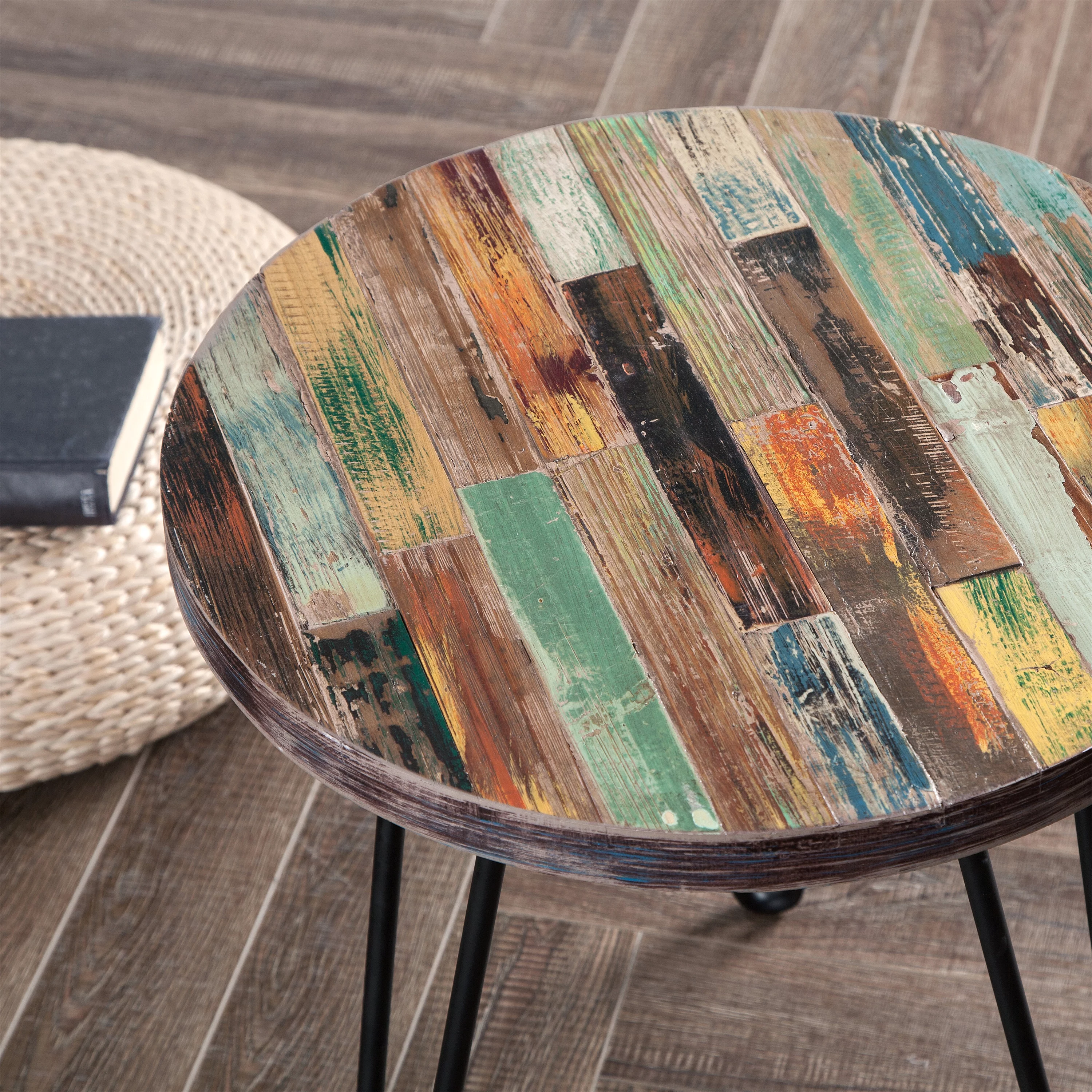 Greenage Reclaimed Wood End Table, 18