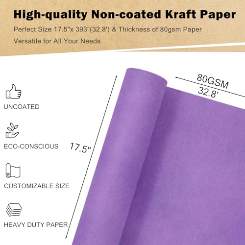 RUSPEPA Kraft Paper Roll - 30 inches x 32.8 feet - Recyclable Paper Perfect for Wrapping, Craft, Packing, Floor Covering, Dunnage, Parcel, Table Runner (Red)