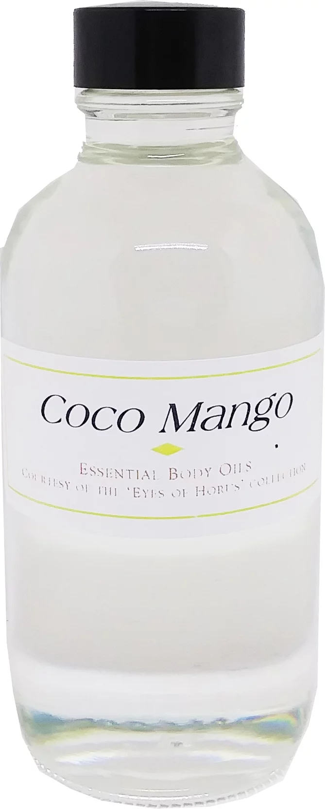 Coco Mango Scented Body Oil Fragrance [Regular Cap - Clear Glass - Clear - 4 oz.]