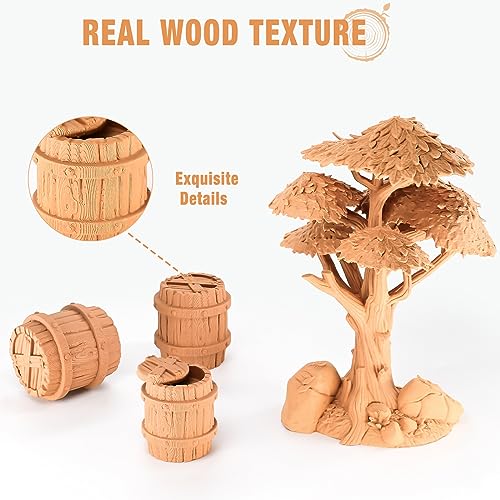 OVV3D Wood 3D Printer Filament Bundle - Wood PLA Filament 1.75mm, 200g x 4 Pack (Walnut, Oak, Cherry, Teak)