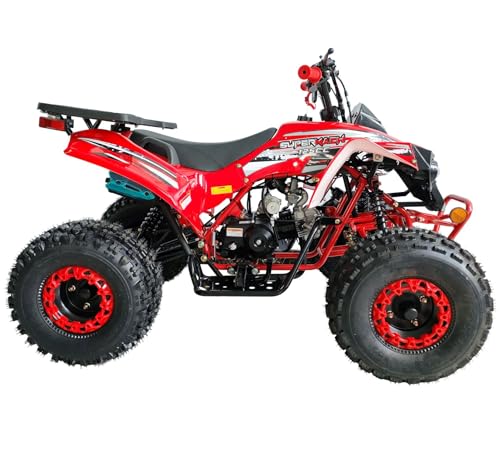 HHH Youth and Adult 125cc ATV Vitacci Outlander Fully Automatic with Reverse Double Headlights Led Gas 4 Wheeler ATVs Quads Big 19/18 inch Tires (Green) - Extra Large