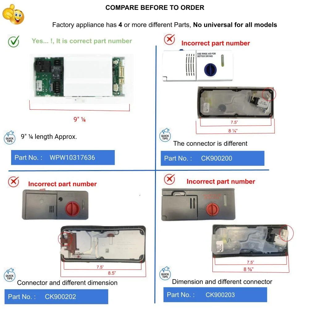 GlobPro PD00052081 AP6019406 PS11752712 Dryer Control Board 9