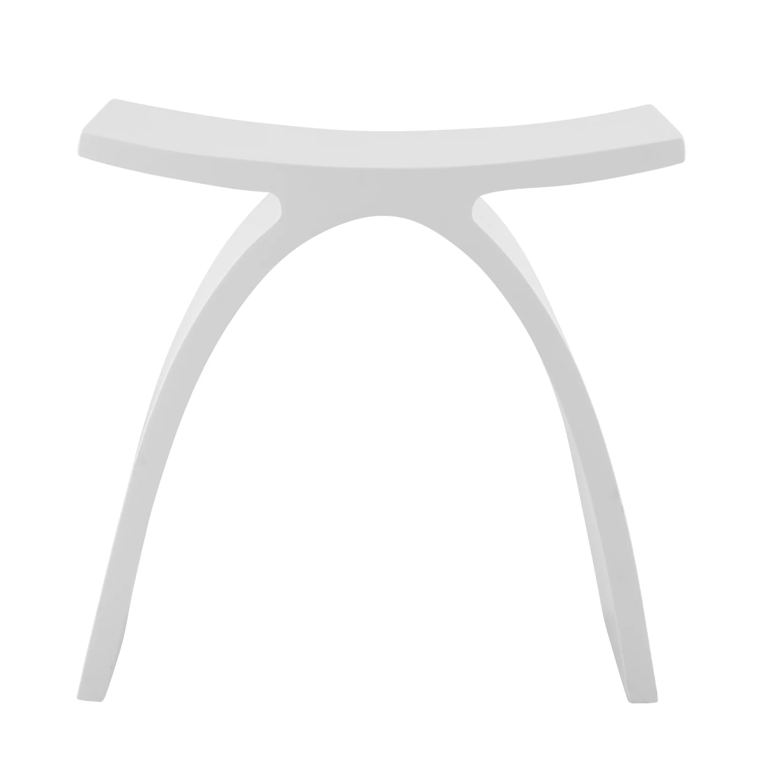DAX Solid Surface Bathroom Stool, Standfree, Matte White Finish, 16-3/4 x 16-3/4 x 9-1/16 Inches (DAX-ST-01)