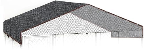 10 by 10 Feet Dog Kennel Cover Mesh Shade Panel with Grommets - Weather Guard Extra Large All Season Dog Run Cover & Roof - Fit for 10ft. X 10ft. Outdoor Cages and Large Pet