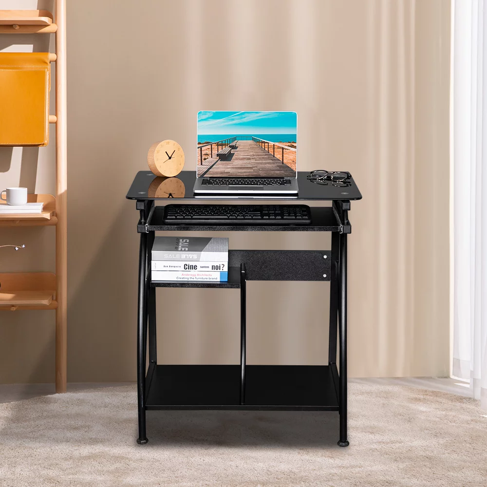 Computer Desk, Integrated Stalinite Study Table Black