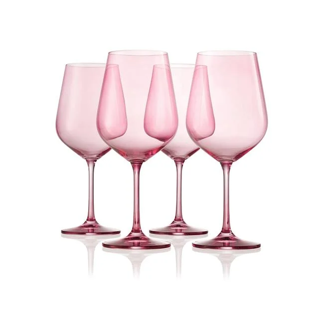 Godinger  Sheer Red Wine Glass, Rose - Set of 4
