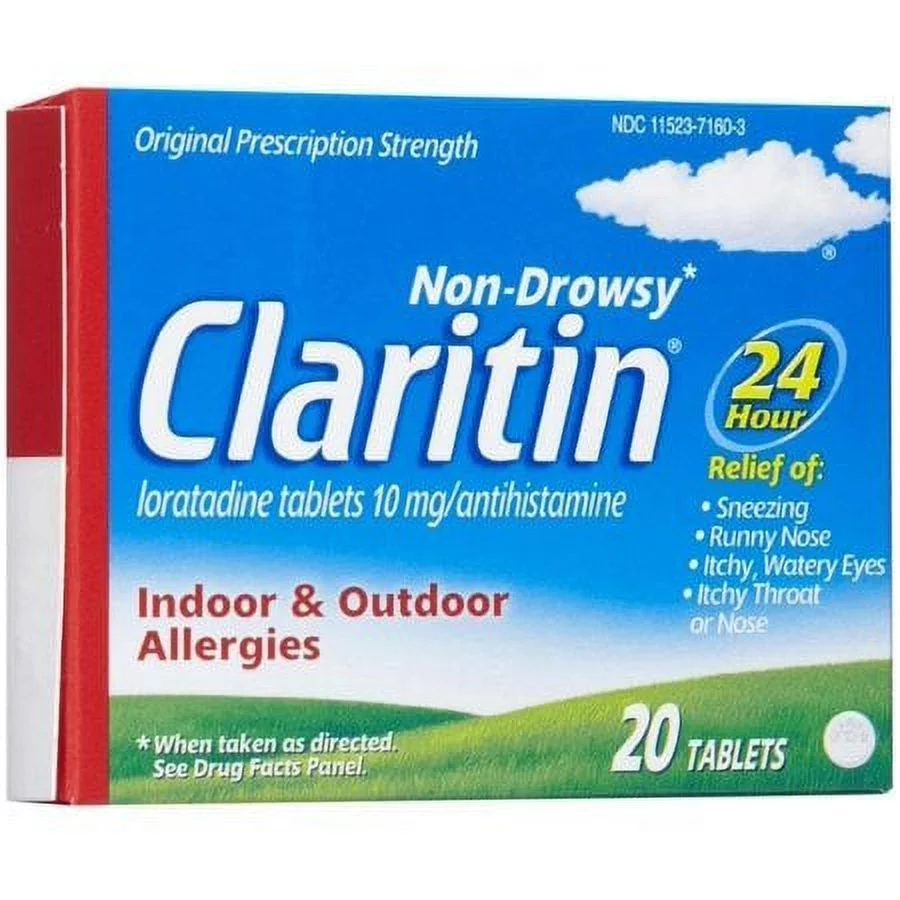 CLARITIN 24-Hour Indoor & Outdoor Non Drowsy Allergy Relief Tablets 20 ea