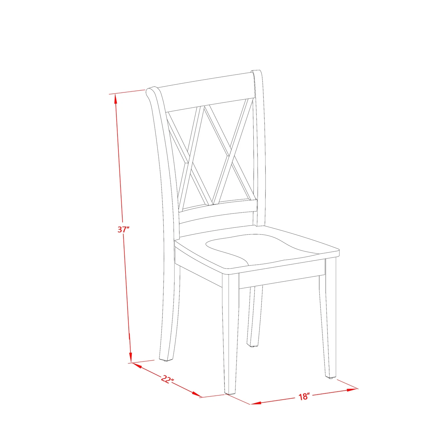 East West Furniture Nicoli 7-piece Wood Dining Table Set in Buttermilk/Cherry