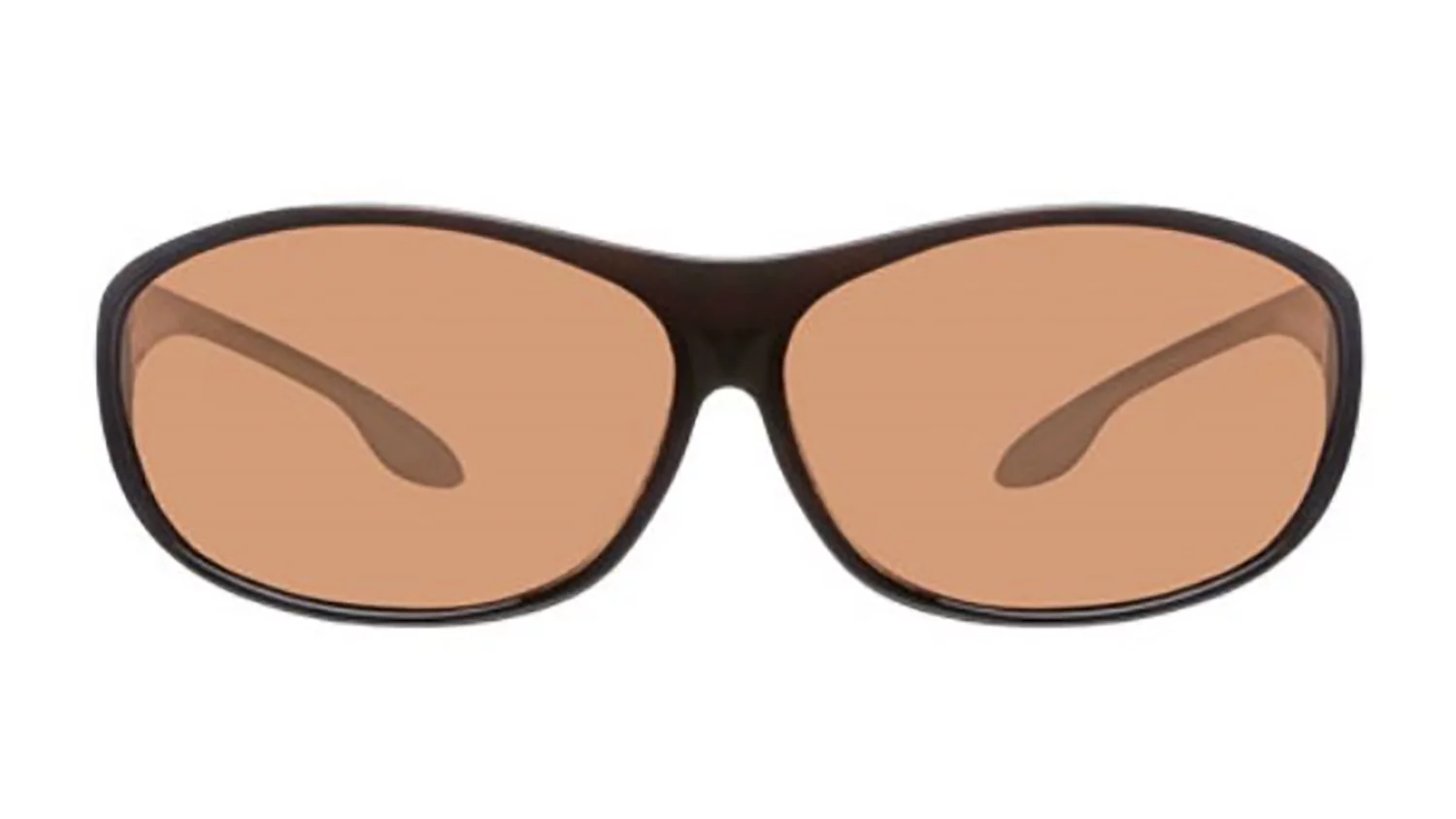 Solar Shield Dioptics Unisex Rectangle Tortoise Sport Sunglasses Brown