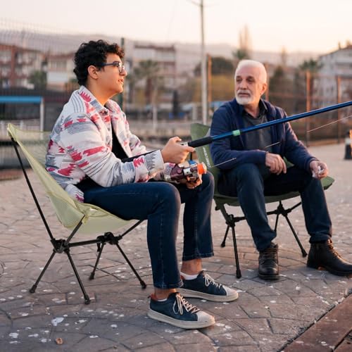 CAMEL CROWN Portable Camping Chair Lightweight Compact Folding Chair Mesh for Outdoor Camp Travel Beach Picnic Festival Hiking Backpacking Navy Blue