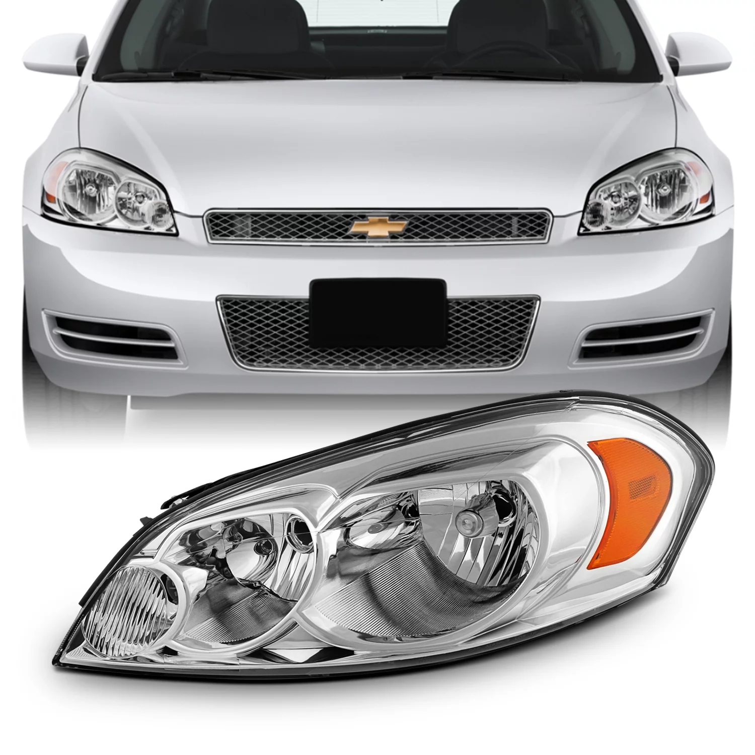 AKKON - Fits 2006-2013 Chevy Impala 14-16 Impala Limited 06-07 Monte Carlo [OE Style] Headlight Headlamp For Driver Left