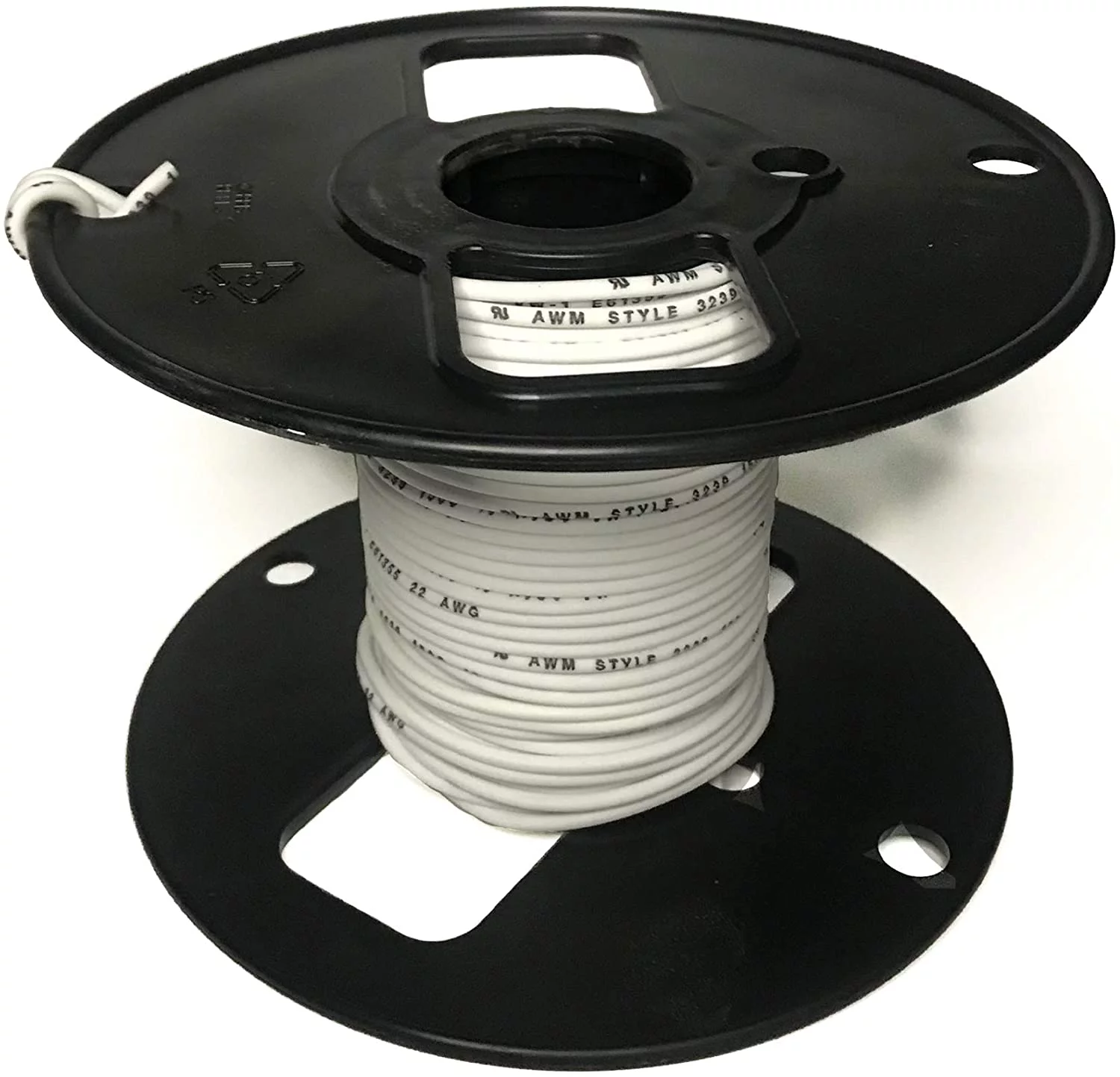 18 Gauge Silicone Wire - UL CERTIFIED (3239) Tin-Plated Copper Stranding 10,000V 150° C - High Temperature - 50 Ft White # 18 AWG Tinned Copper Electrical Wire Spool Manufactured in USA - R800