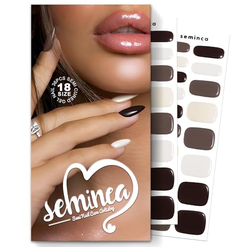 Semi Cured Gel Nail Strips-Easy Apply Christmas Gel Nail Stickers Holiday Semi Cured Manicure Strips with Sparkling Xmas Designs (Classic Yule)