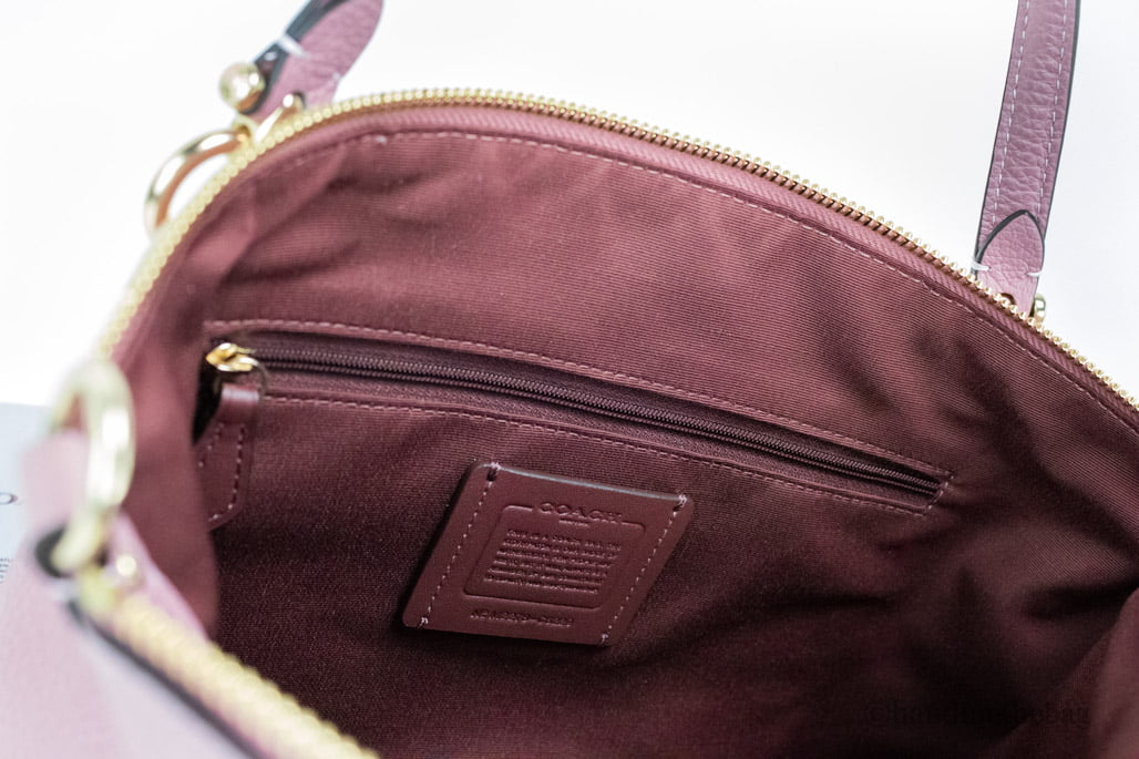 Coach (C6229) Kacey True Pink Pebbled Leather Top Zip Satchel Crossbody Handbag