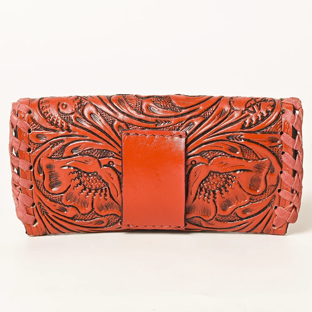 AD American Darling ADBG1203C Sunglass Case Hand Tooled Genuine Leather Women Bag Western Handbag Purse