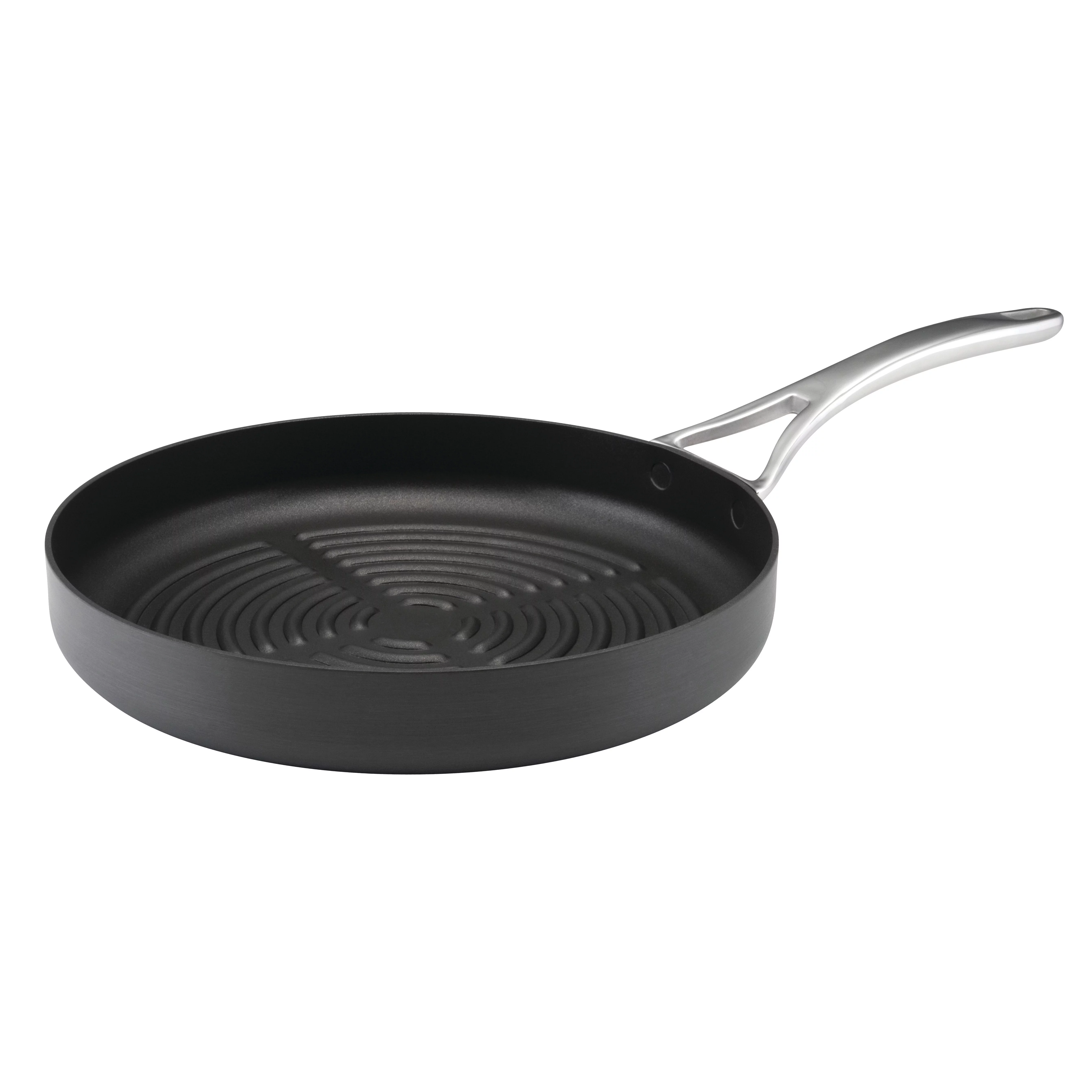 Anolon Nouvelle Copper Deep Grill Pan, 12-Inch, Gray
