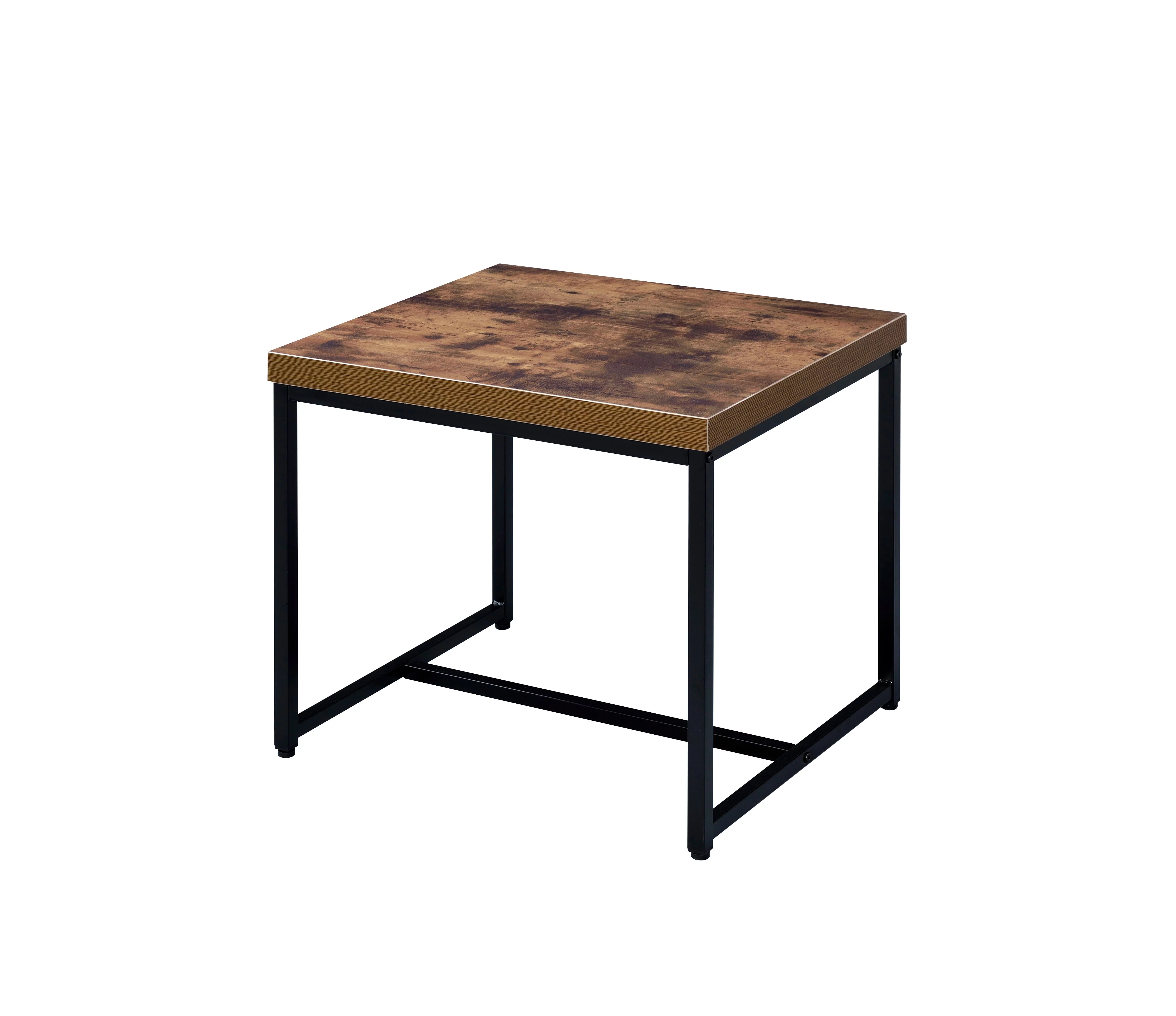 Bob End Table in Weathered Oak & Black 80617