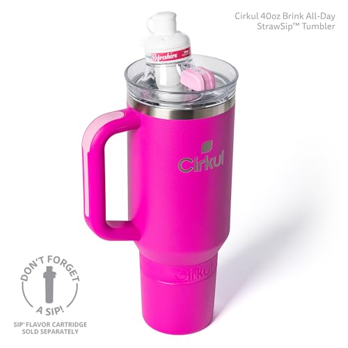 Cirkul 40oz. Carbon Stainless Steel Tumbler with Handle, All-Day StrawSip™, Double-Wall Insulated