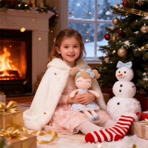 Gloveleya Baby Girl Gift First Baby Doll Plush Doll Print Sunflowers