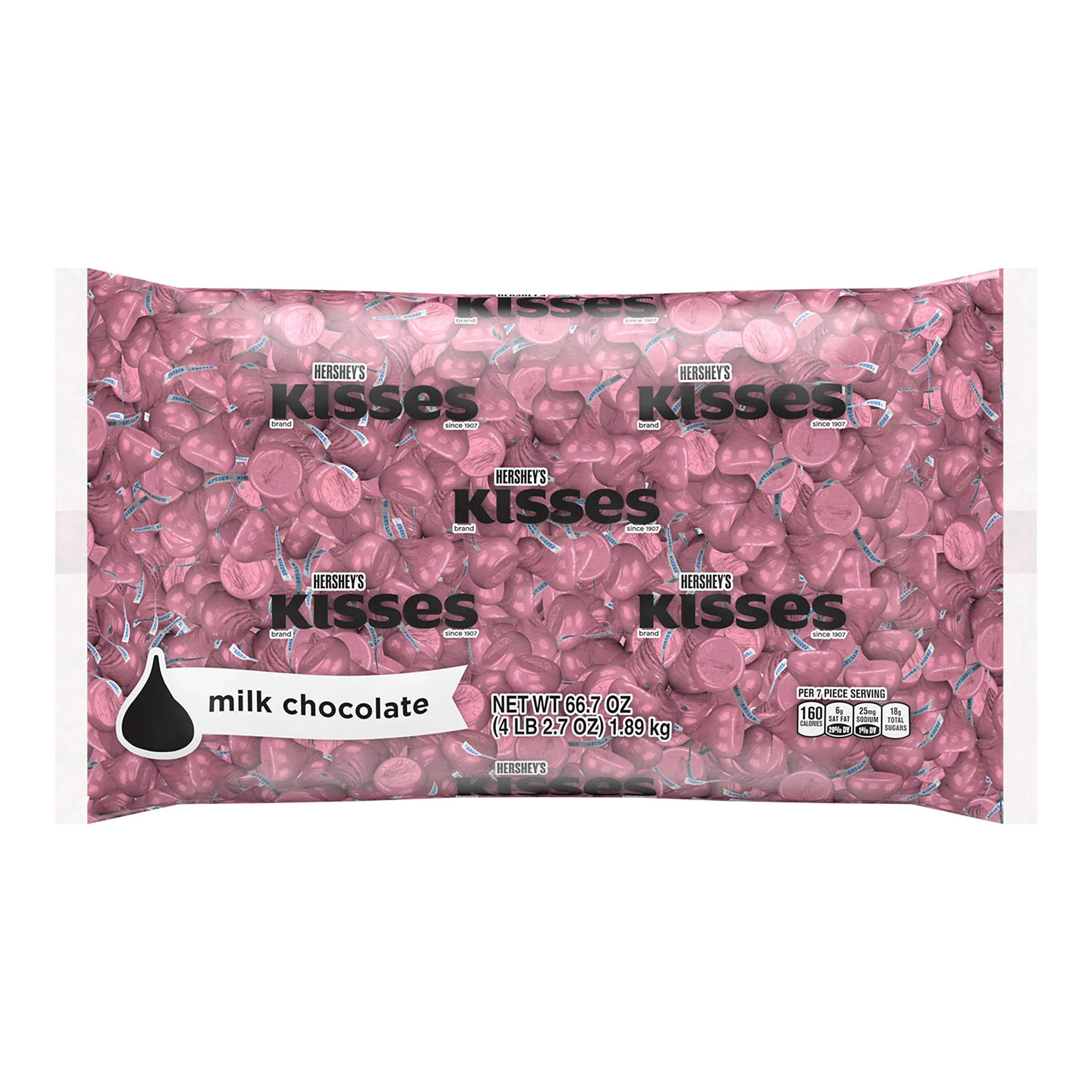 Hershey,S Kisses Milk Chocolate Candy Bulk Bag, 66.7 Oz