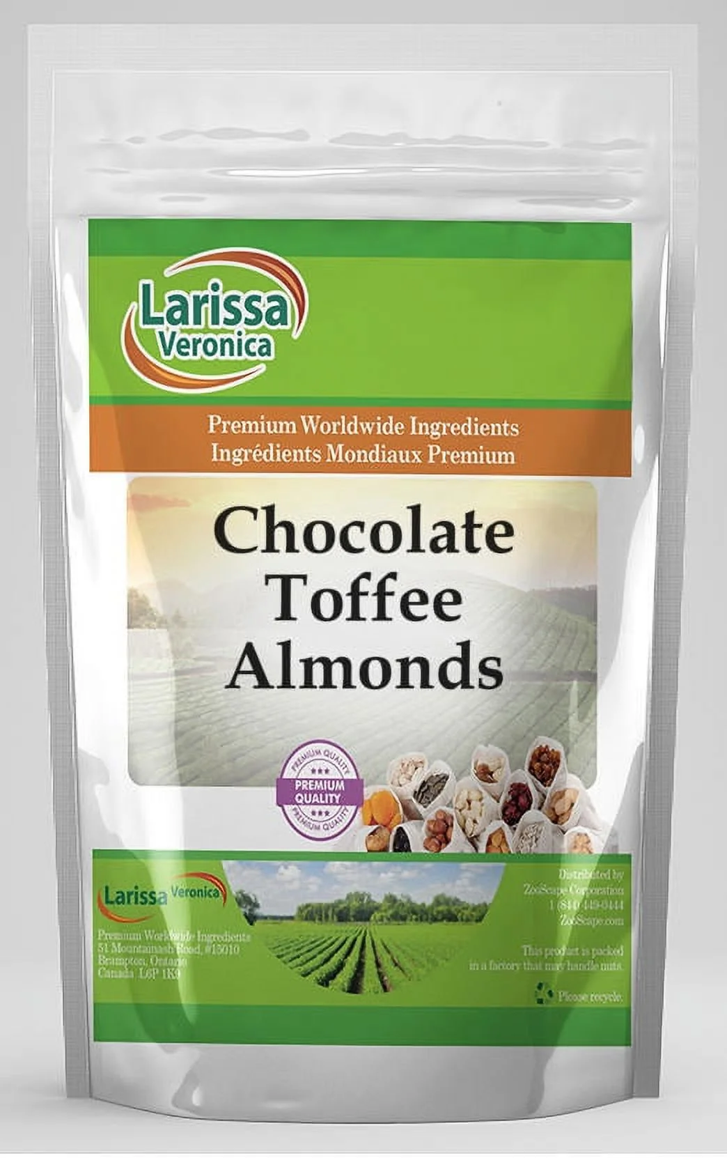 Larissa Veronica Chocolate Toffee Almonds, (8 oz, 2-Pack, Zin: 524907)