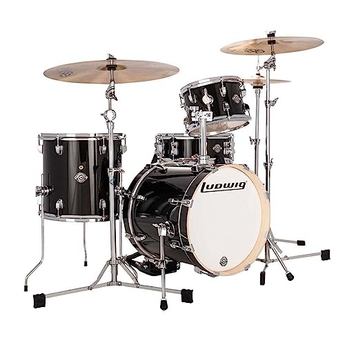 Ludwig Breakbeats By Questlove 4-piece Shell Pack with Snare Drum - Black Sparkle