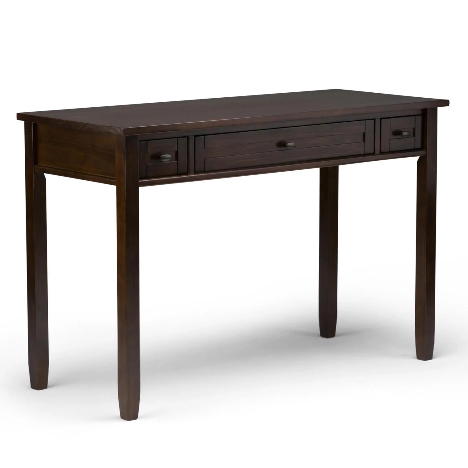 Warm Shaker SOLID WOOD Transitional 48 inch Wide Writing Office Desk in Tobacco Brown-Finish:Tobacco Brown