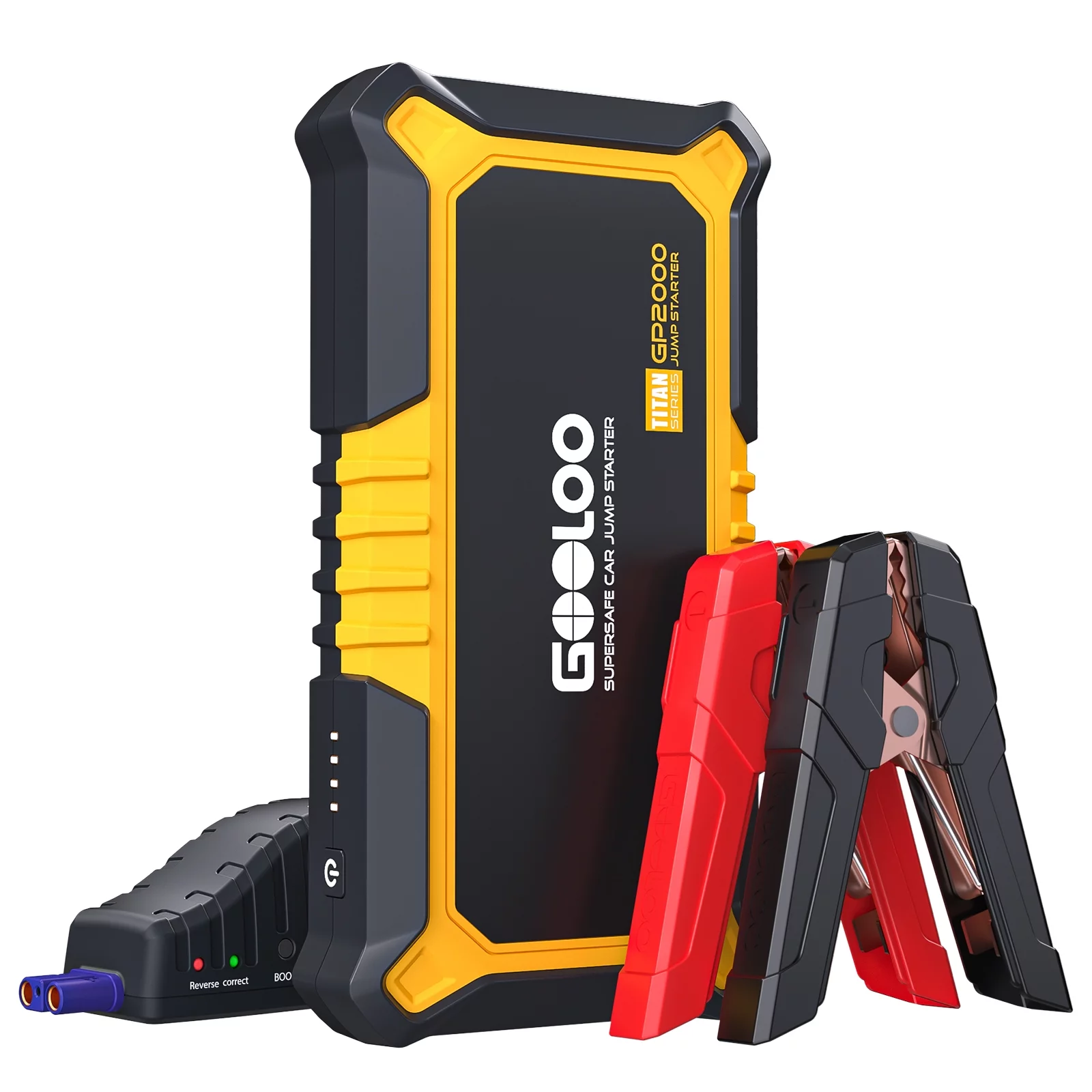 GOOLOO Jump Starter,2000A Peak 12V Car Jumper Box(Up to 8.0L Gas and 6.0L Diesel Engine),Portable Lithium Battery Booster Pack with USB Quick Charge SuperSafe